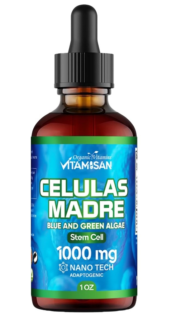Celulas Madres 줄기 세포 지원, 식물 기초를 두어, Adaptogen 혼합, 염색, Rhodiola Rosea, Afa, Astragalus, B Complex, Reishi, Ganoderma, 파란 녹색 조류, Spirulina, 1000mg 자연적인 13 열쇠 성분.