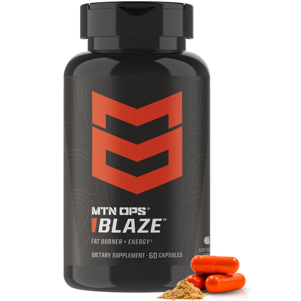 MTN OPS 블레이즈 뚱뚱한 가열기 & 체중 감소를 위한 Thermogenic 대사 승압기, 에너지 부스트를 위한 서빙 카페인 알약 당 카페인의 210mg, 30의 서빙