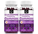 Glucosamine Chondroitin Gummies MSM 및 Elderberry Extra Strength - Flexibility Support, 성인, 남성 및 여성을위한 산화 면역 면역 보조 보조 보조 보조 지원 - 60 Chondroitin Gummies (2 팩)