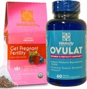 Tea Fertility Bundle의 비밀 - 여성을위한 Fertility Tea 및 Fertility 보조 식품, Inositol, Vitex 및 Folate가있는 Prenatal 비타민은 여성 호르몬 균형을 지원하기 위해