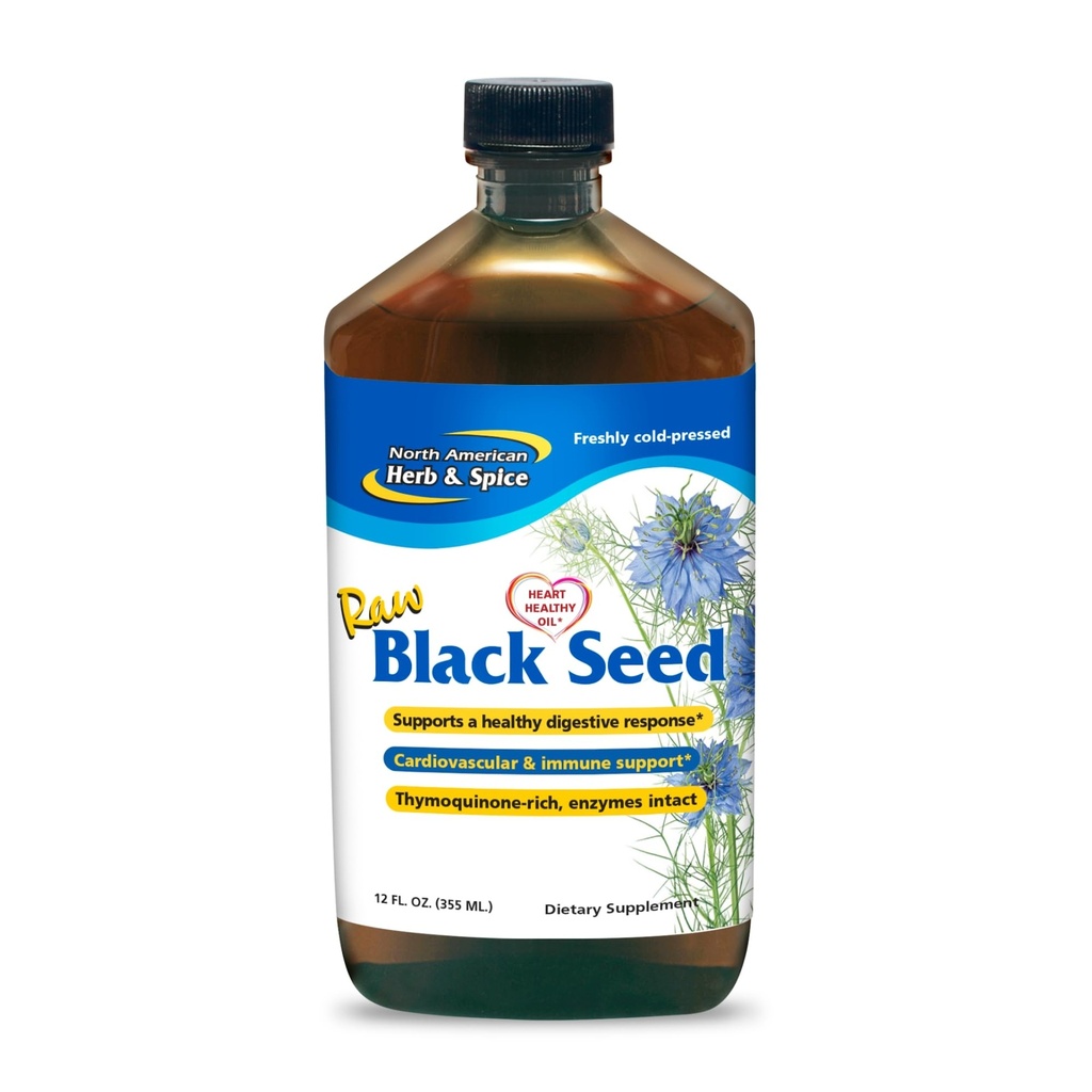 NORTH AMERICAN HERB & SPICE 검은 씨앗 오일 - 12 fl oz - 소화 및 면역 지원 - Oreganol P73 Oregano Oil & Rosemary Oil - Non-GMO - 72 서빙