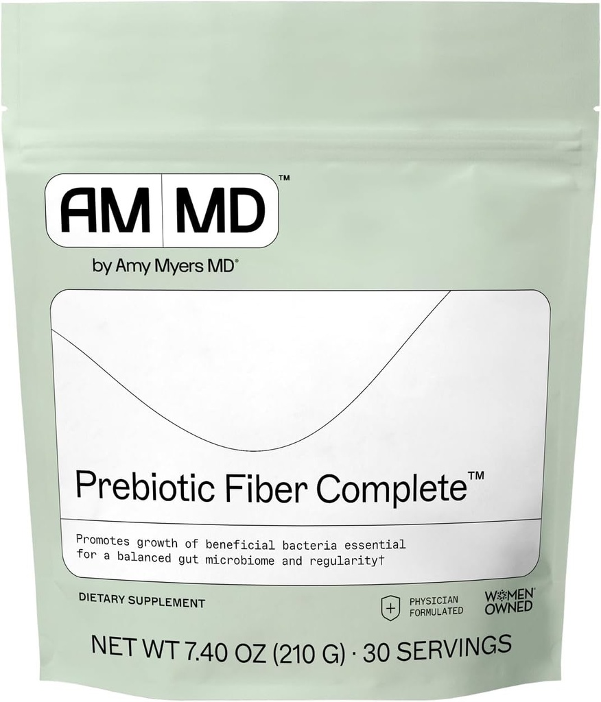 Amy Myers MD Prebiotic 섬유 분말 - Gut Support - 유기 Acacia 섬유 - Keto Friendly - 글루텐 무료, 달걀 무료, 비 - 치과, 비 GMO - 30 서빙