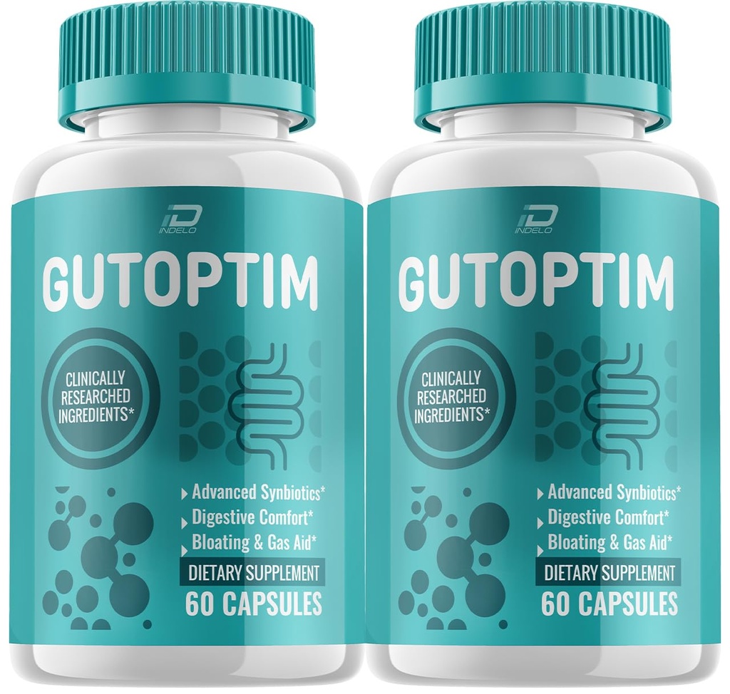 Gutoptim 고급 Probiotic 캡슐, Gutoptim Probiotics Digestive 건강 약, Gutoptim 리뷰, Gut Supplement & Digestive 지원 (2 팩 - 120 캡슐)