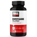 FORCE FACTOR Benfotiamine 플러스 Thiamine 보충교재, 높은 흡수를 위한 뚱뚱한 녹는 비타민 B1, 비 GMO, Vegan, 90 식물성 캡슐
