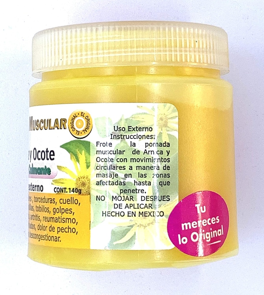 체모마일과 Ocote 소나무 추출물 140grs와 근육 포화.