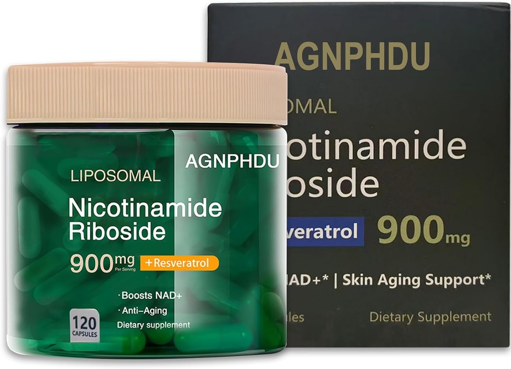 AGNPHDU- Liposomal Nicotinamide Riboside 120의 캡슐, Resveratrol, Quercetin - 노화 방지를 위한 NAD 보충교재, 에너지, 초점 900mg 규정식 보충교재