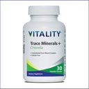 Vitality Trace Minerals + Chlorella – 30 Days/Capsules- Canadian-Made Full Spectrum Mineral Complex | 망간, 아연, 셀렌 및 기타 | 에너지 및 면역력을 지원합니다. Vegan, 알레르기 무료.