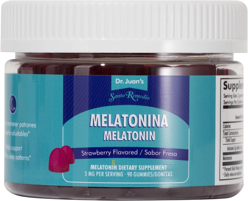 Santo Remedio Melatonin Gummies, 도움 Induce 수면, 서빙 당 5mg, 90 Gummies/45 서빙