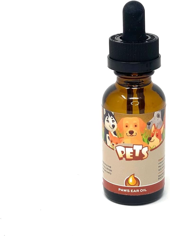 Punkin Butt Ear Oil for Cats & Dogs (1온스 병) 병 | 유기 마늘, 멀린 및 Calendula Ear Drops
