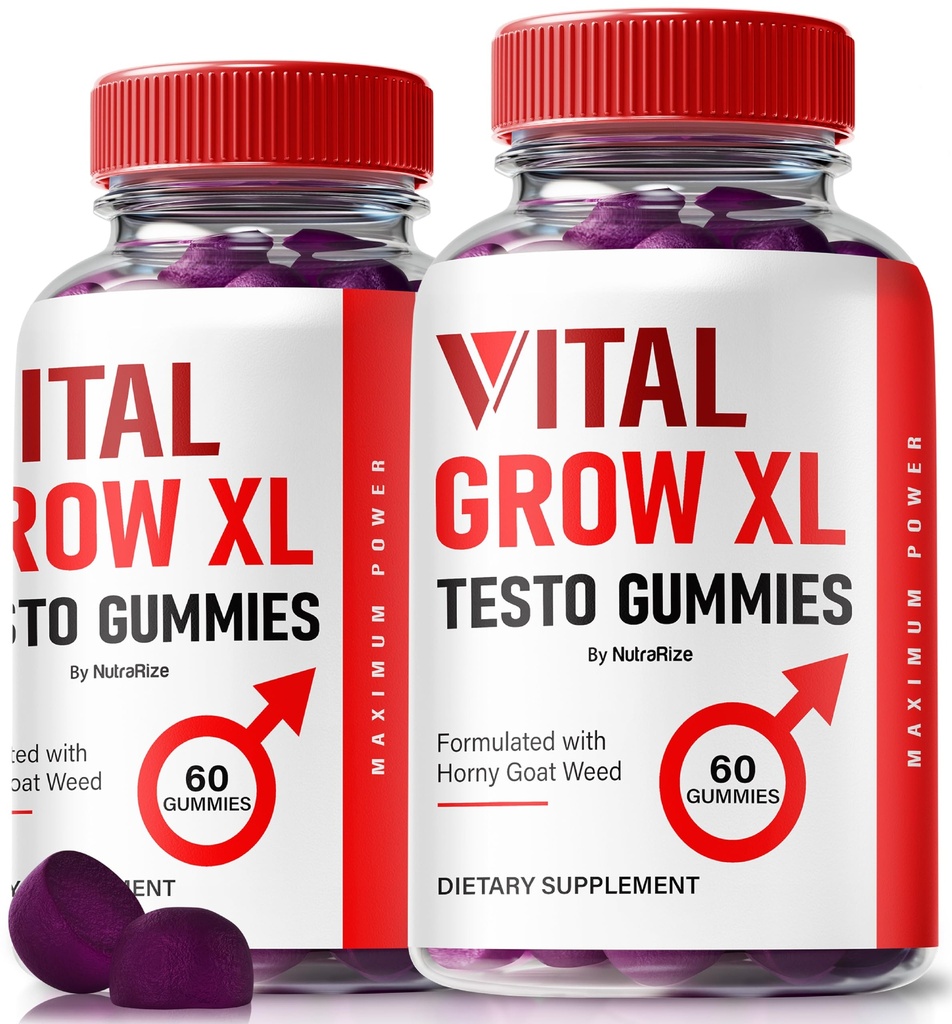 (2 팩) 바이탈은 XL을 성장, 공식 바이탈은 남자를위한 XL Testo Gummies를 성장, 남자를위한 부스트 체력과 Confidence Gummy, 바이탈 GrowXL 남성 지원 Gomitas (120 Gummies)