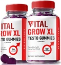 (2 팩) 바이탈은 XL을 성장, 공식 바이탈은 남자를위한 XL Testo Gummies를 성장, 남자를위한 부스트 체력과 Confidence Gummy, 바이탈 GrowXL 남성 지원 Gomitas (120 Gummies)