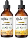 야생 & 유기 Astragalus Tincture 4 fl oz & Ashwagandha Tincture 4 fl oz