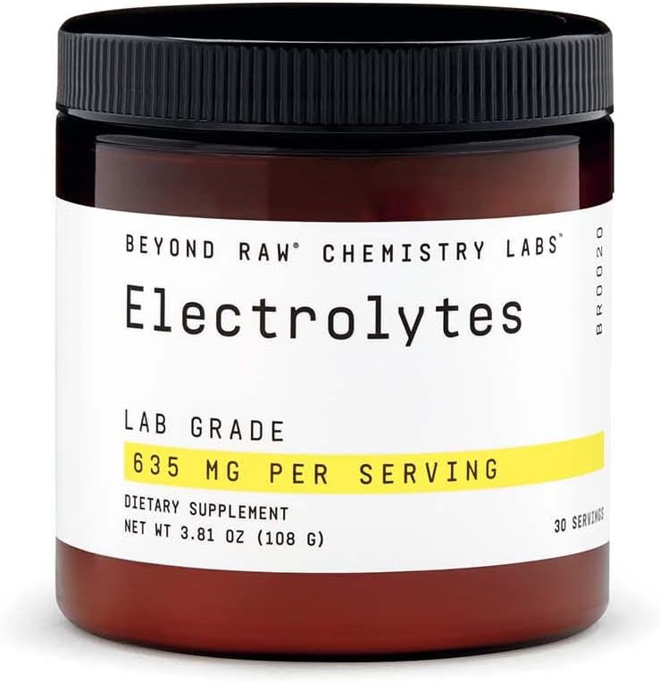 BEYOND RAW Chemistry Labs Electrolytes Powder, Lab Grade, Gluten Free, Sugar Free Electrolyte Drink Mix, 지원 성능 및 하이드로 션, 30 서빙