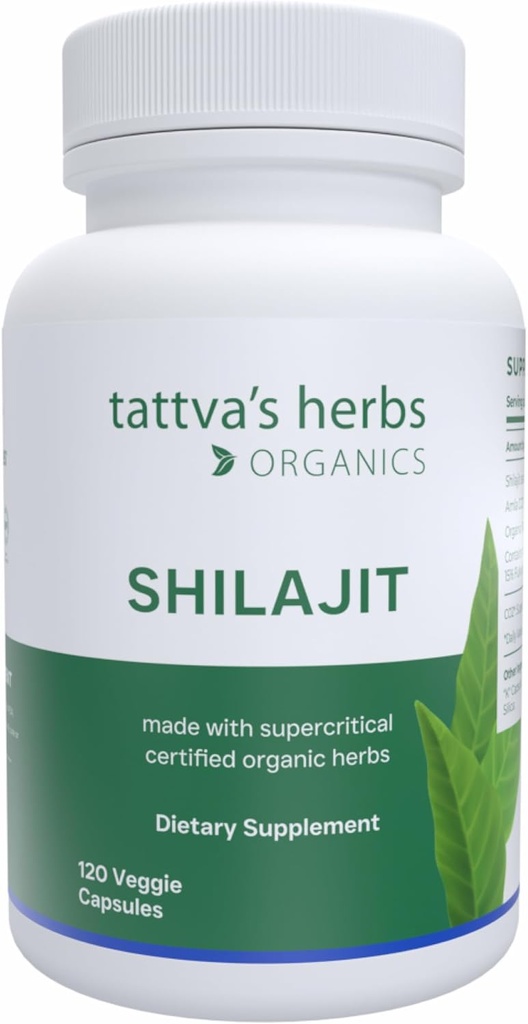 Tattva의 허브 Shilajit 초본 보충교재, 남자와 여자를 위한 Shilajit, Himalayan Shilajit 캡슐, Shilajit 추출물, 1 팩, 120 조사, 프리미엄 서비스의 25 년