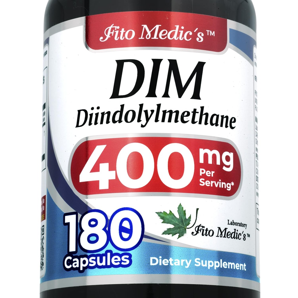 FITO MEDIC'S Lab | dim Supplement |180 캡슐 |400 mg | dim | diindolylmethane | dim Supplement 400mg | 매우 높은 흡수.