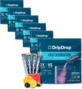 DripDrop Hydration Packets - 대담한 다양성 팩 - 단일 Serve Electrolytes 분말 음료 혼합 - Watermelon, Berry, 레몬, 오렌지 - Non-GMO, 글루텐 무료, Vegan - 192 스틱