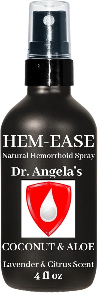 Dr. Angela's Hemorrhoid Treatment Spray | 유기농 알로에 Vera, Witch Hazel & Essential Oils Turmeric & Tea Tree | 자연 가려움 및 굽기 구호 크림