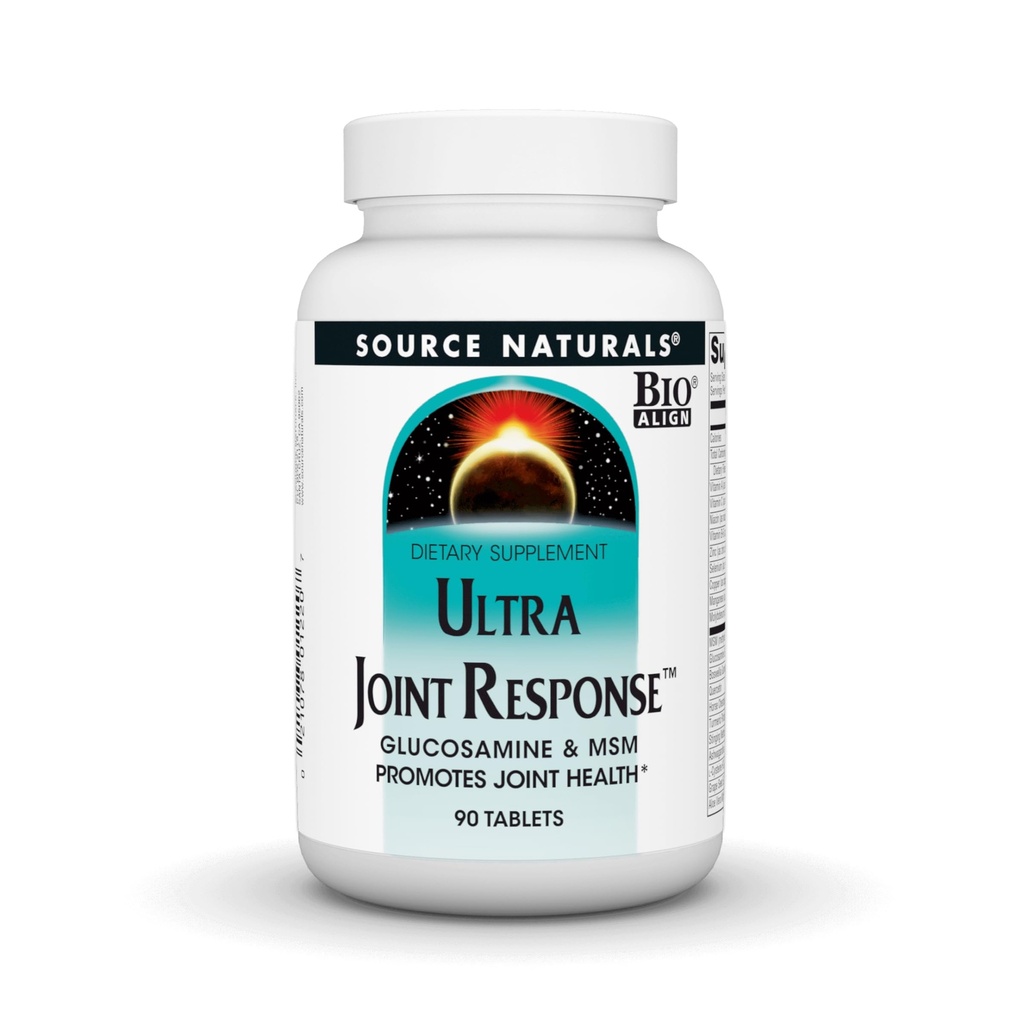 Source Naturals Ultra Joint Response, Bio-Align, 글루코사민 및 MSM, 관절 건강 증진 * - 90 정제