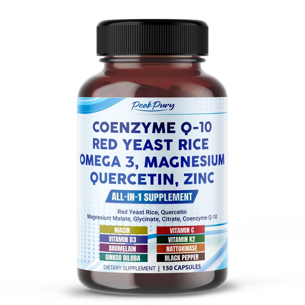 Coenzyme Q-10 빨간 효모 밥 Quercetin 마그네슘 말산염, 글리세린, 구연산염 - 미국에서 만드는