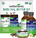 Wellements Organic Baby Feel Better Kit for 4 Months+ | 체스트 & 풋 루프와 함께 일 & 나이트 스크럽 | 아기를위한 편안함 * | USDA 인증 유기농, 비 GMO, Gentle Baby Care Set