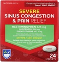 Rite Aid Daytime Severe Sinus Congestion & Pain Relief - Acetaminophen, 325 mg - 24 Caplets | 멀티-Symptom Non-Drowsy | 구호 | 감기와 독감 | 성인용 냉증 약