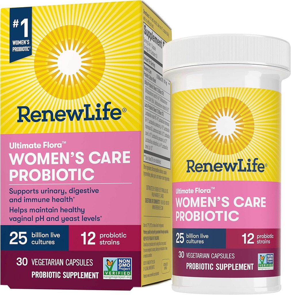 Renew Life Women?s Probiotic - 궁극적 인 Flora Probiotic 여성 케어, 선반 안정 프로 바이오 틱 보충 - 25 억 - 30 야채 캡슐