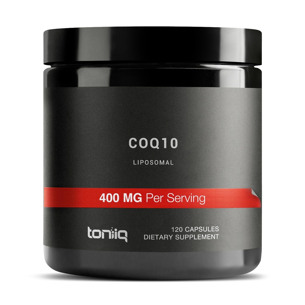 Liposomal CoQ10 400mg - 98% 순수한 Coenzyme Q10 - 강화된 흡수를 가진 여분 힘 공식 – 제 3 자 시험되는 – 120 채식 캡슐