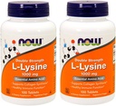 NOW 식품 L-Lysine 1000mg, 100 정제 (팩 2)