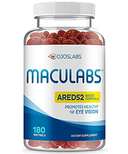 Eye Vitamins - AREDS 2 기반 공식 - Macular Health 용 Lutein & Zeaxanthin이있는 눈 비타민 - 성인을위한 비전 보충제 - 180 Softgels 지원 및 눈을위한 케어 - 미국에서 제작