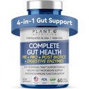 4-in-1 Gut 건강 지원 - Prebiotics + Probiotics + Postbiotics + Digestive Enzymes - 소화 지원 및 Bloating을위한 DE111 Spore Probiotics - 미국에서 만든 비 GMO - 60 Veggie 캡슐