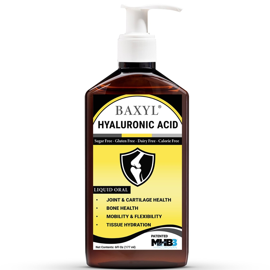 Baxyl - 합동 기복 보충교재 (비건, 글루텐 자유로운, 비 GMO, 특허가 주어진 구두 MHB3)를 위한 액체 Hyaluronic 산