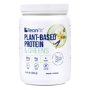 LeanFit Plant-Based Protein & Greens Natural Vanilla – 20g 식물 단백질 + 4 잎 녹색 서빙 – Vegan, Gluten-Free, Soy-Free, No Sugar – 19 서빙, 1.21 파운드