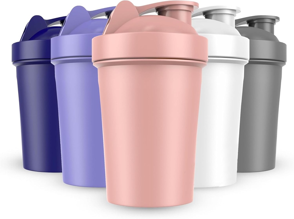 JEELA SPORTS 5 PACK Protein Shaker Bottles for Protein Mixes -20 OZ- Dishwasher Safe Shaker Cups for Protein Shakes - Shakes Protein Shake Blender에 대한 블렌더 단백질 셰이커 병 용 셰이커 컵