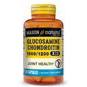 MASON NATURAL Glucosamine Chondroitin 1500/1200 비타민 C를 가진, 정상 융통성 & Mobility*, 60의 캡슐을 위한 합동 건강을 지원합니다