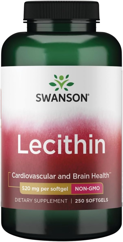 Swanson Lecithin 비 GMO 520 밀리그램 250 Sgels