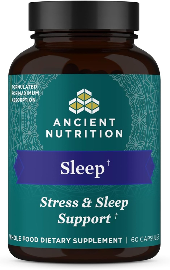 수면 지원을위한 고대 영양 Ashwagandha, 스트레스와 수면 지원, Mental Relaxation, Gluten Free, Paleo 및 Keto Friendly, 60 캡슐을 홍보