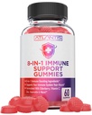 Atlantis Nutrition 8-in-1 Immune 지원 Gummies with Elderberry | Elderberry, Quercetin, 아연, 비타민 C와 면역 부스터 성인 및 어린이 - 맛있는 맛 - 60 카운트