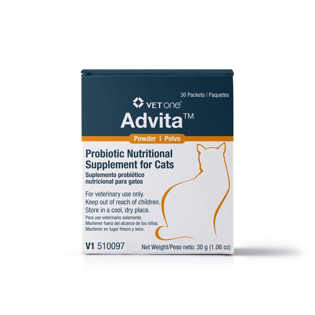 VetOne Advita 분말 Probiotic 영양 보충 - 30 (1 그램) 패킷