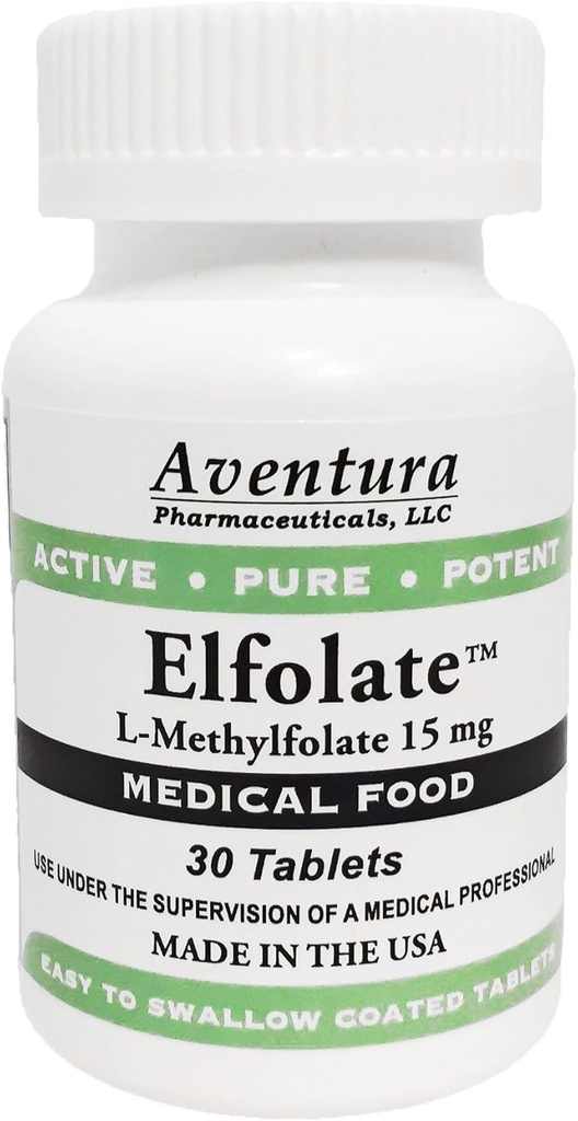 ELFOLATE® 15mg L-Methylfolate 메틸 Folate 메틸 Folate 의학 음식 보충교재 직업적인 힘 활동적인 순수한 유력한 30 정제