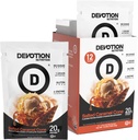 Devotion 영양 단백질 분말 혼합 | 글루텐 무료, Keto Friendly, No Added Sugar | 1g MCT | 20g Whey & Micellar Protein | 12 개 팩렛 (칼라 콘)