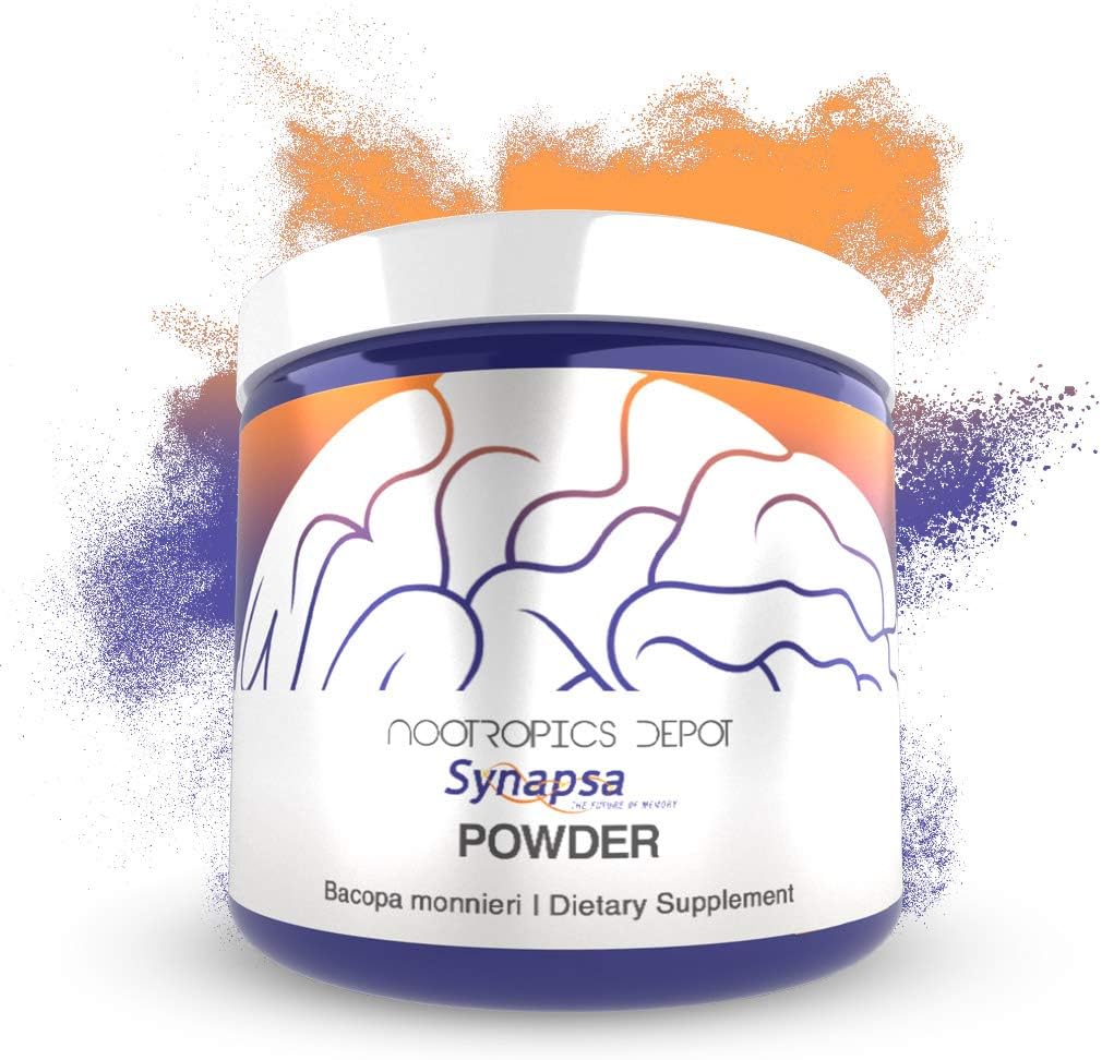 Nootropics Depot Synapsa Bacopa Monnieri 분말 | 60 그램 | 전체 식물 추출 | Ayurveda Supplement | 임상적으로 학습, 기억 및 정신적 성능 향상