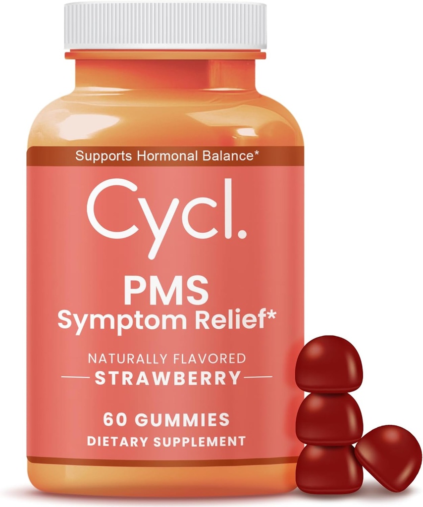 여성을위한 PMS 지원 Gummies - 호르몬 균형을위한 Chasteberry Supplement & Menstrual Cramp Relief - 60 카운트