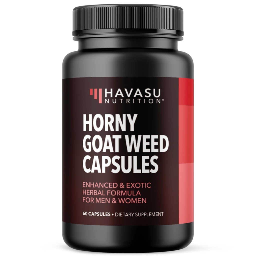 Horny Goat Weed Capsules for Men & Women - Tongkat Ali, Muira Puama 및 Saw Palmetto - 1 개월 공급 초본 보충 증가 Endurance