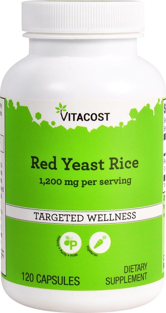 Vitacost 빨간 효모 밥 - 1200 mg - 120 채식 캡슐
