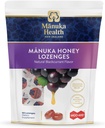Manuka Health Manuka Honey Throat Lozenges - 블랙커런트 맛 Lozenges, 58-Count - Cough Drop Infusion with Raw Manuka Honey & Vitamin C for Immune Support