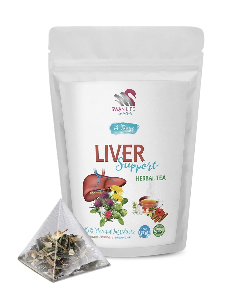 Liver Detox Herbs - LIVER DETOX HERBAL TEA, 14 일 - 버드 록 루트 및 dandelion 차, 간 지원 차 유기, 간 해독 차 카페인 무료, 간 세척 해독 및 수리 허브 차, 1 팩 14 가방