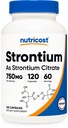 Nutricost Strontium 캡슐 750mg, 120 캡슐 - 채식, 비 GMO, 글루텐 무료