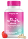 Vegan DHA, Iron, Folate, Vitamin B12, Postpartum Recovery Essentials, Breastfeeding Moms에 대한 매일 보충 교재 - 1 개월 공급