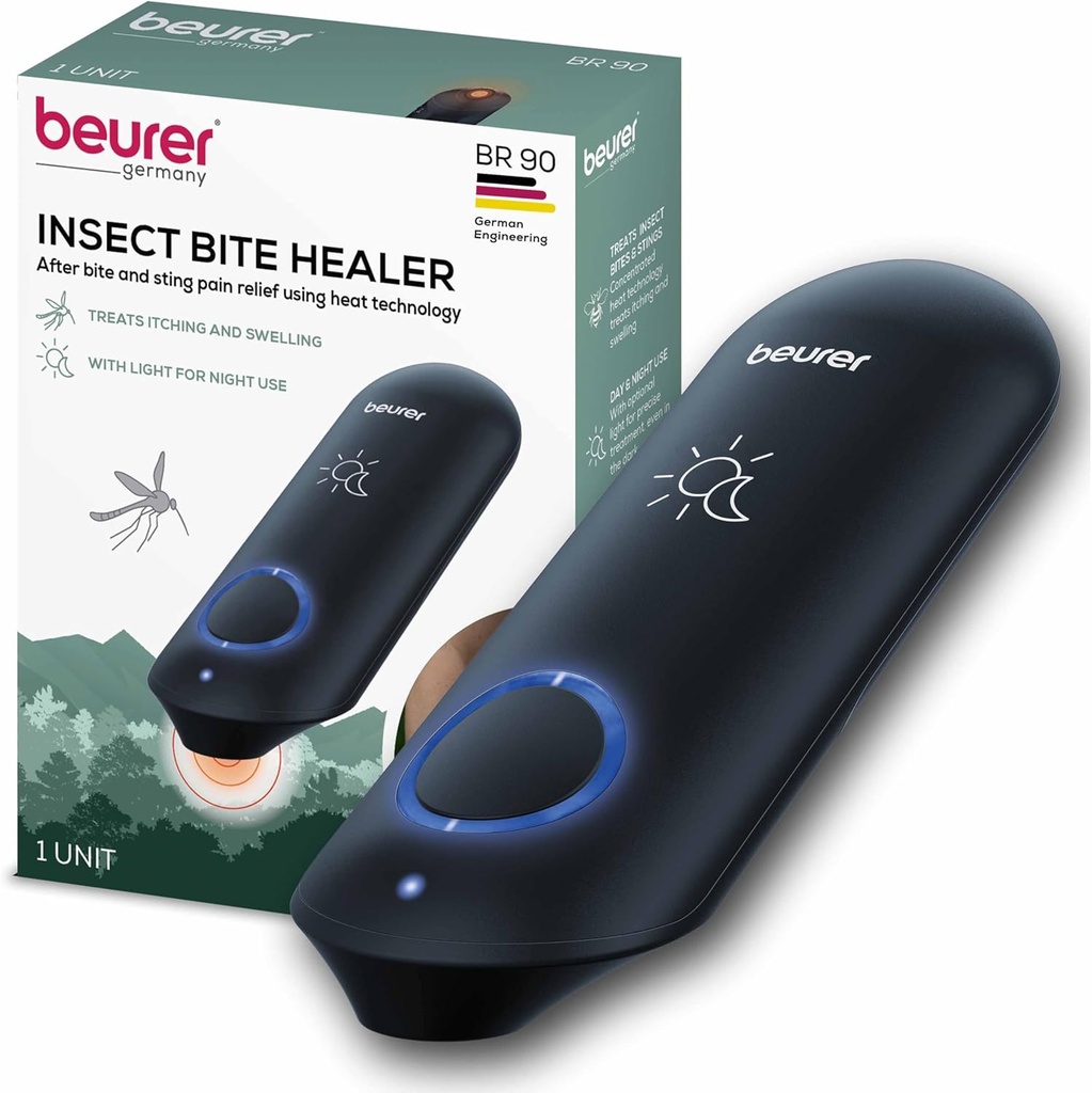 Beurer BR90는 빛, 일과 밤을 위한 화학 자유로운 벌레 Bite Healer를 가진 스팅 그리고 Bite 기복을, Ease Itching 및 Swelling에 모기 조금 후에를 위한 전자 열 장치를 녹입니다