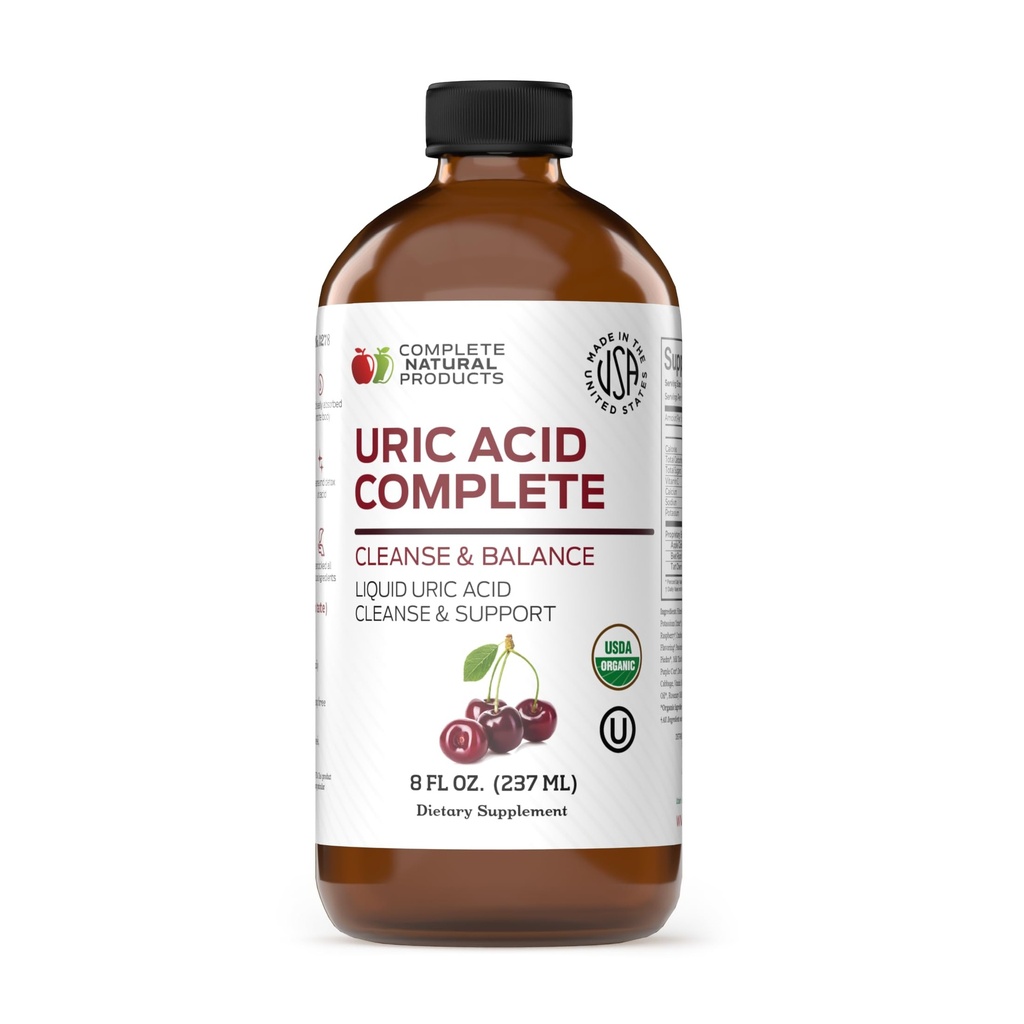 완전한 자연적인 제품 Uric 산 완전한 - 8oz 액체 보충교재는 Uric 산 Cleanse, Apple Cider Vinegar, Tart Cherry, & Beet 뿌리를 가진 Kidney 건강 & 순환을 지원합니다.